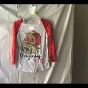 Girls Christmas tee shirt size 7/8
